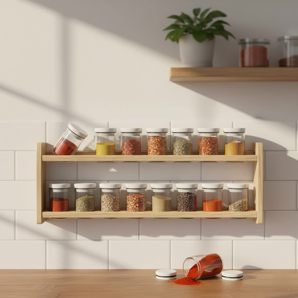 Review: OrganiHaus Farmhouse Spice Rack Wood Decor – Elevate Your Kitchen Style