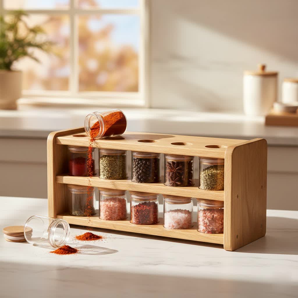 Best Wooden Spice Racks for an Authentic Rustic Farmhouse Look